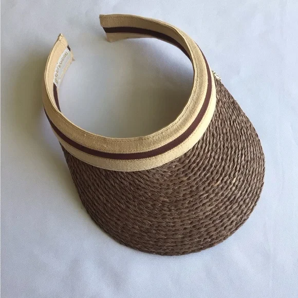 Helen Kaminski Brown and Tan Woven Visor - Picture 8 of 10